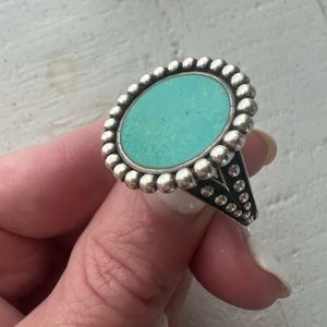 LAGOS maya large circle ring- turquoise